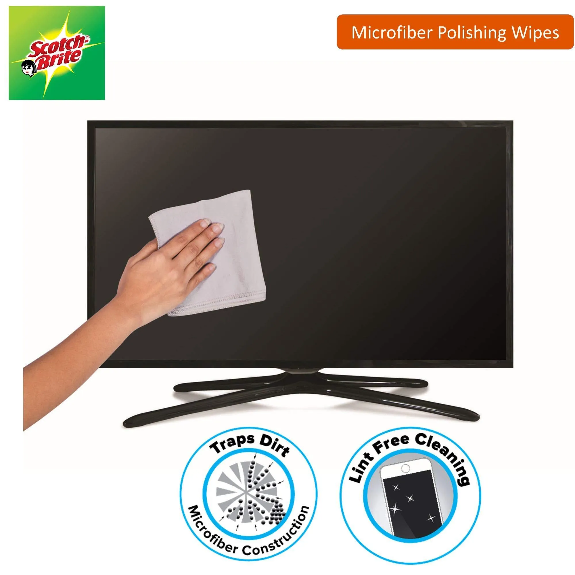 3M Scotch-Brite Microfiber Polishing Wipe (Grey)