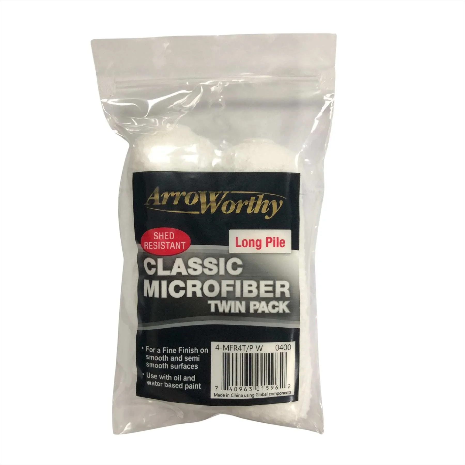 ARROWORTHY CLASSIC 4 INCH MICROFIBER MINI ROD LONG PILE 2PK