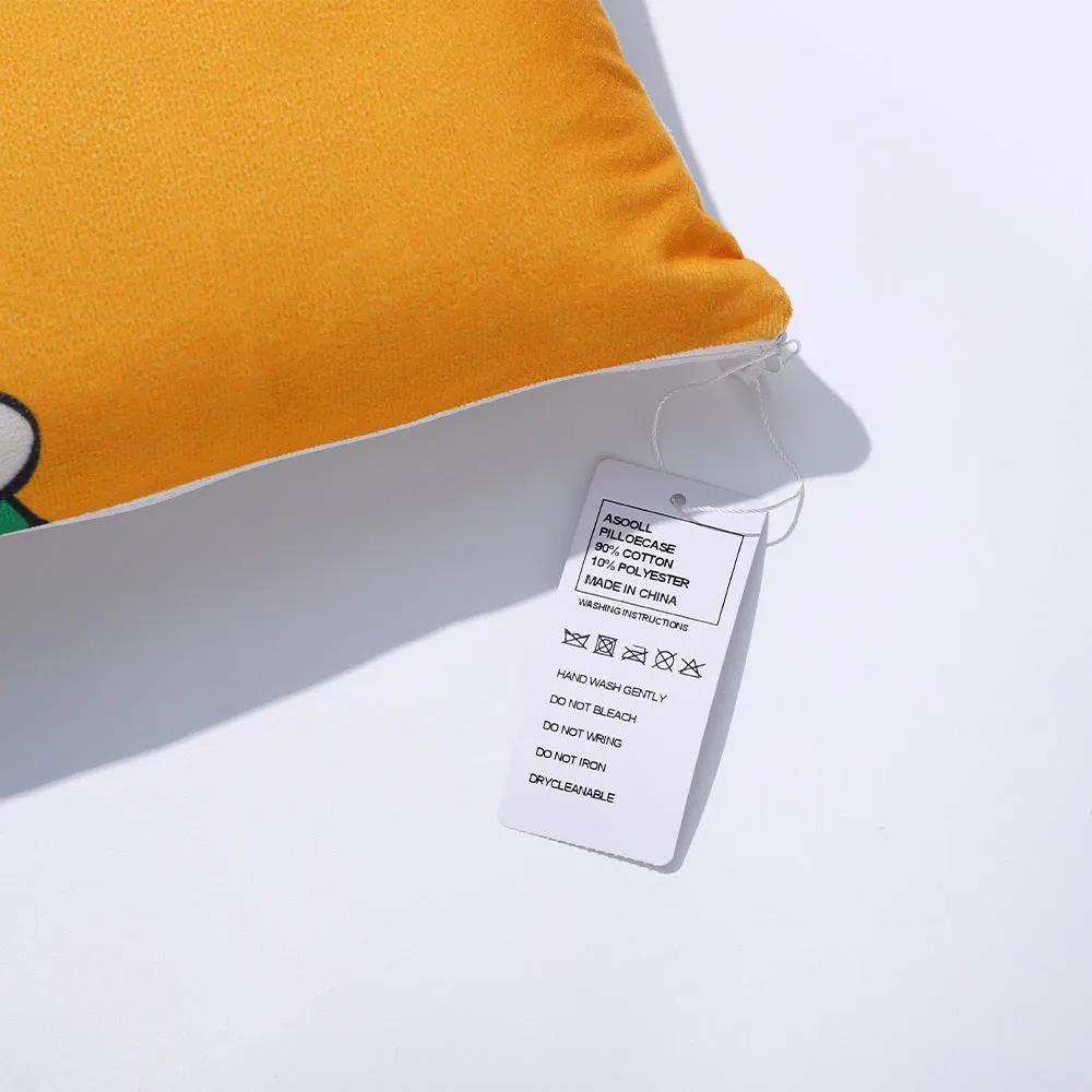ASOOLL Pillow Shams Set of 1 Mellow Yellow,Satin Pillowcases with Zipper