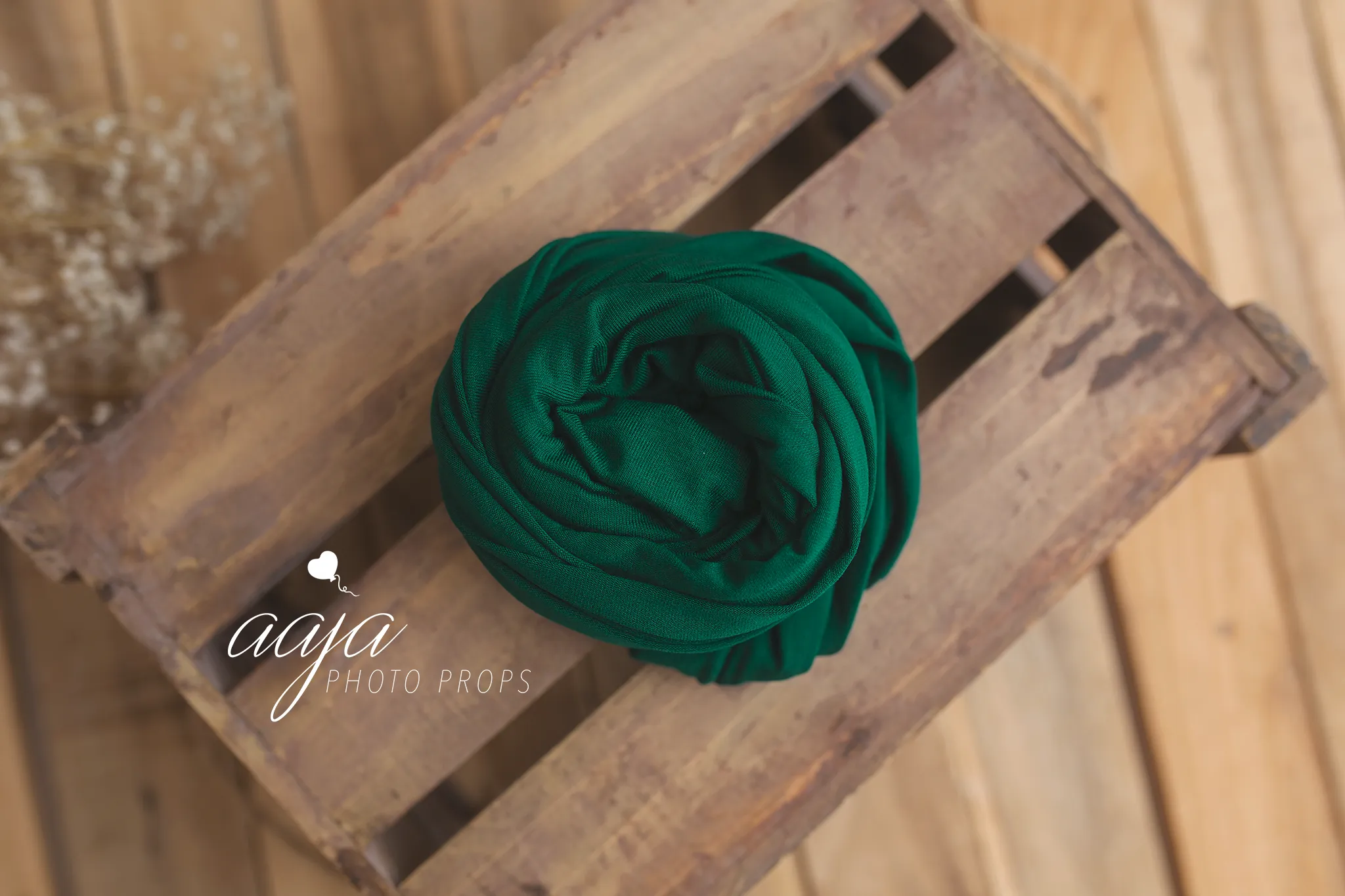 Baby newborn wrap, teal green, bottle green, RTS