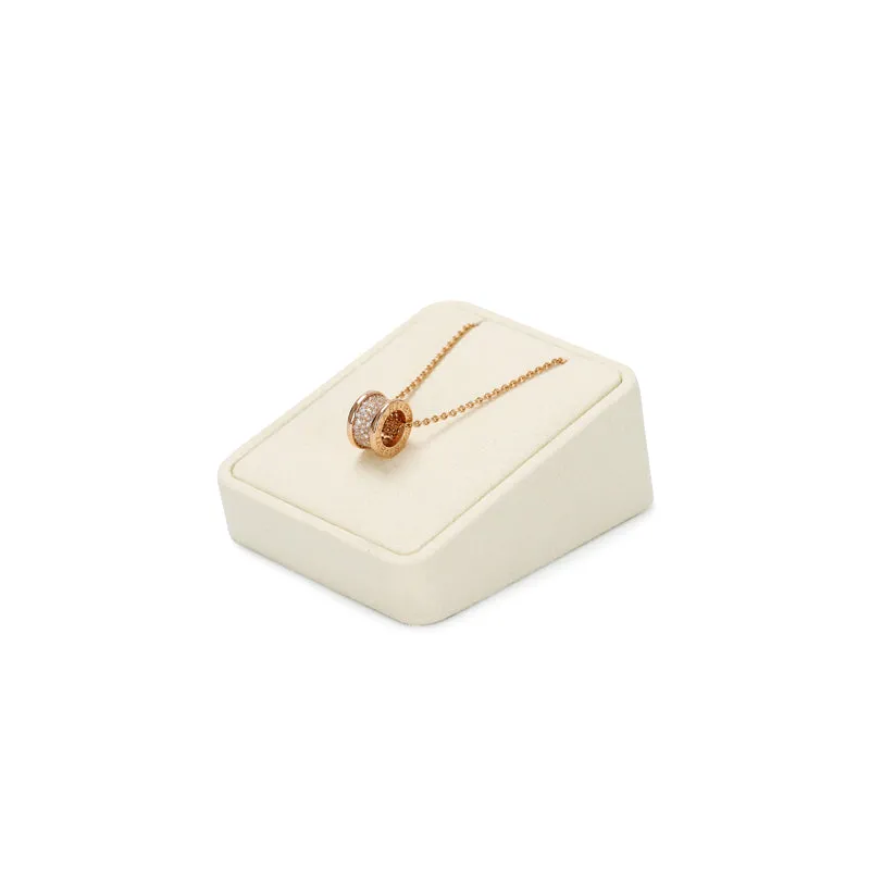 Beige Microfiber Ring Jewelry Display Set TT164
