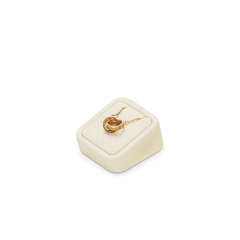 Beige Microfiber Ring Jewelry Display Set TT164