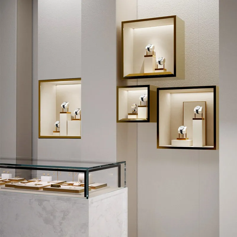 Beige Microfiber Watch Stand Display Set TT201