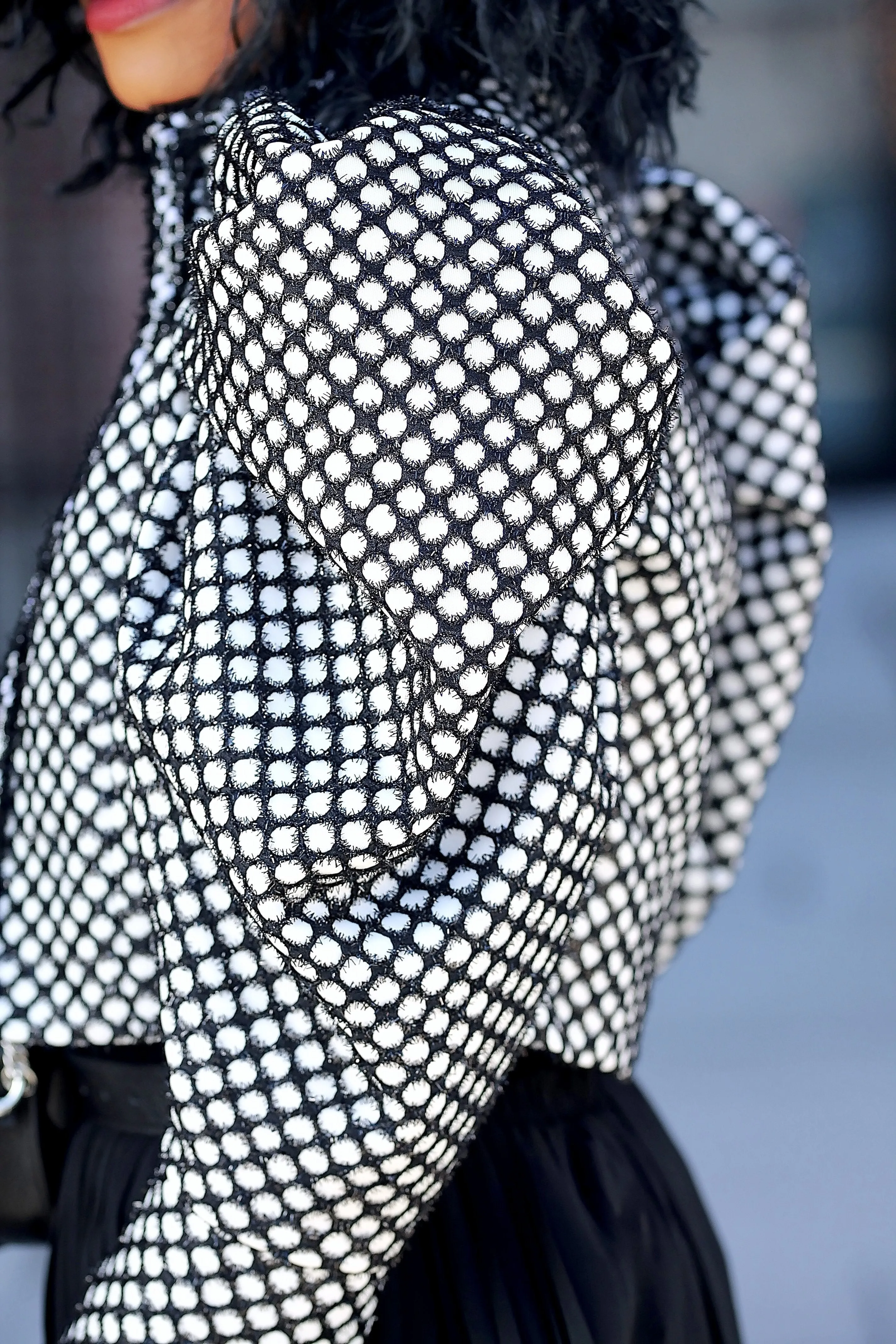 Black and white crop Blazer