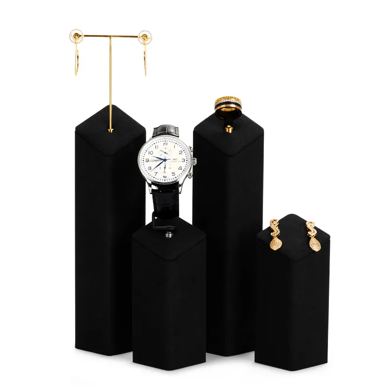 Black Microfiber Jewelry Display Set TT068