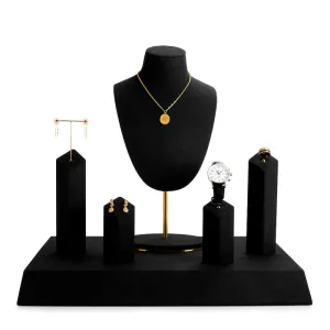 Black Microfiber Jewelry Display Set TT068