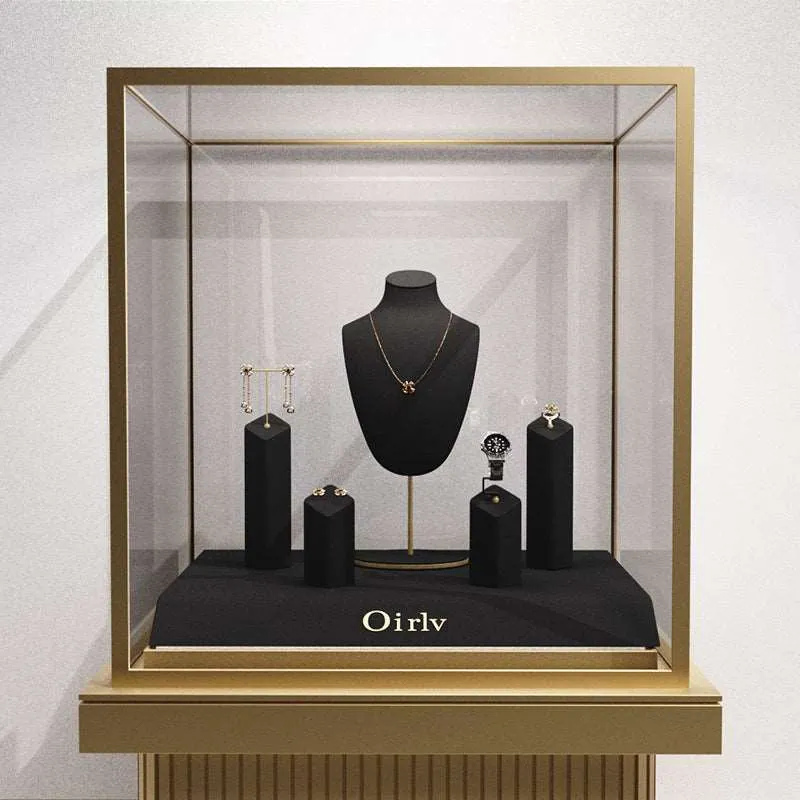 Black Microfiber Jewelry Display Set TT068
