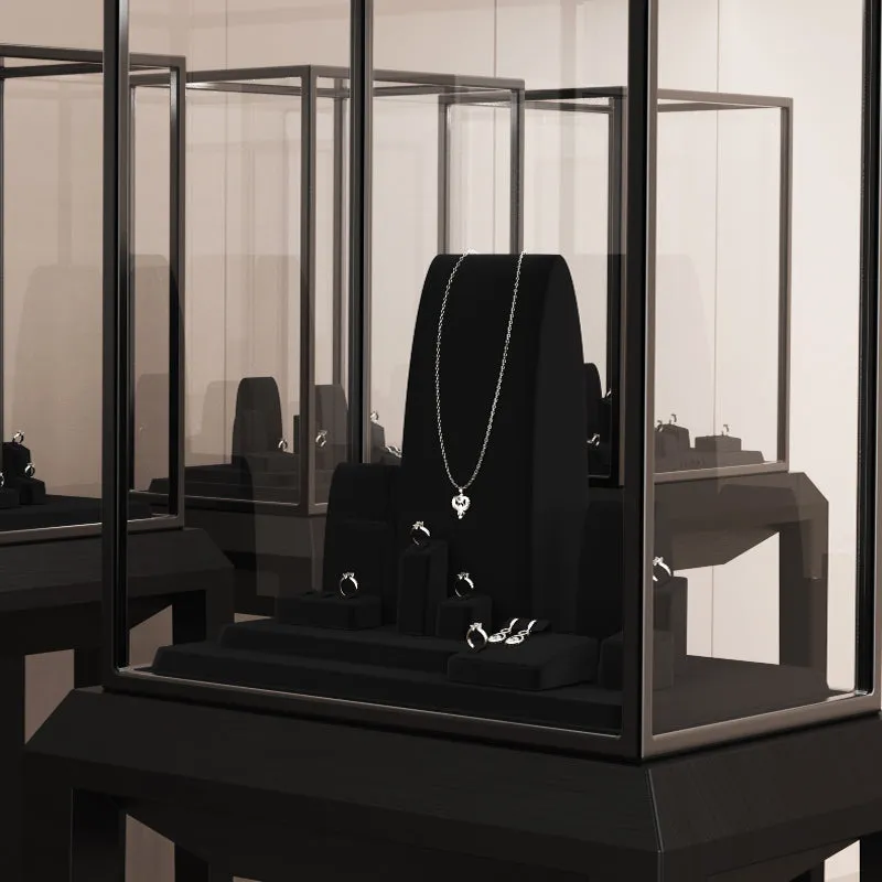 Black Microfiber Jewelry Set TT111