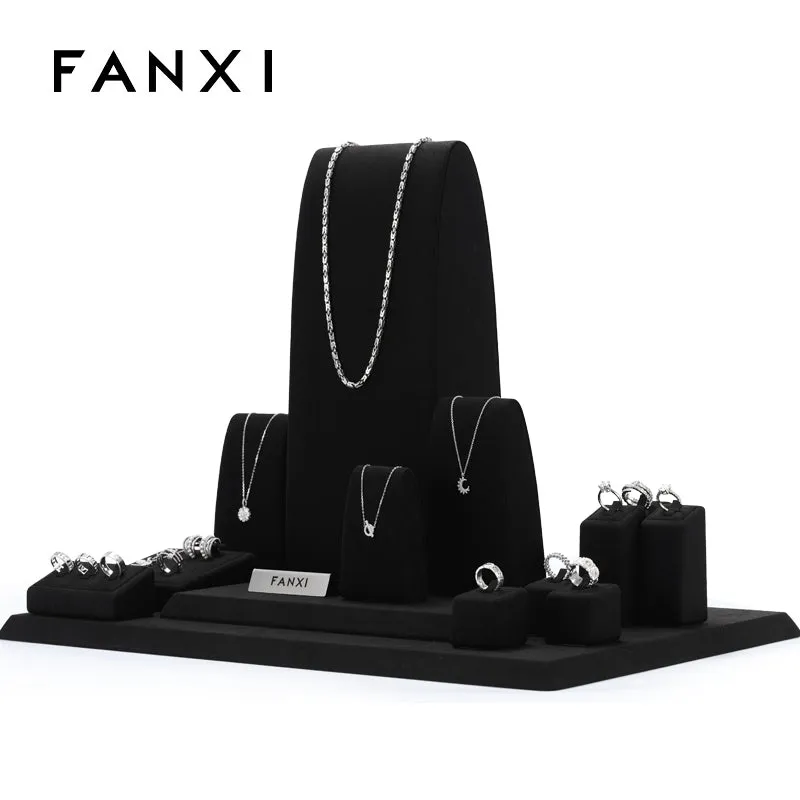 Black Microfiber Jewelry Set TT111