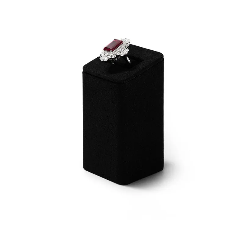 Black Microfiber Ring Earrings Bracelet Jewelry Display Set TT178