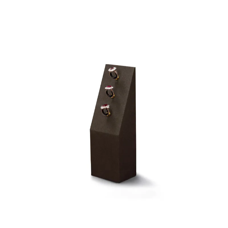 Brown Microfiber Necklace Ring Holder Jewelry Display Set TT128