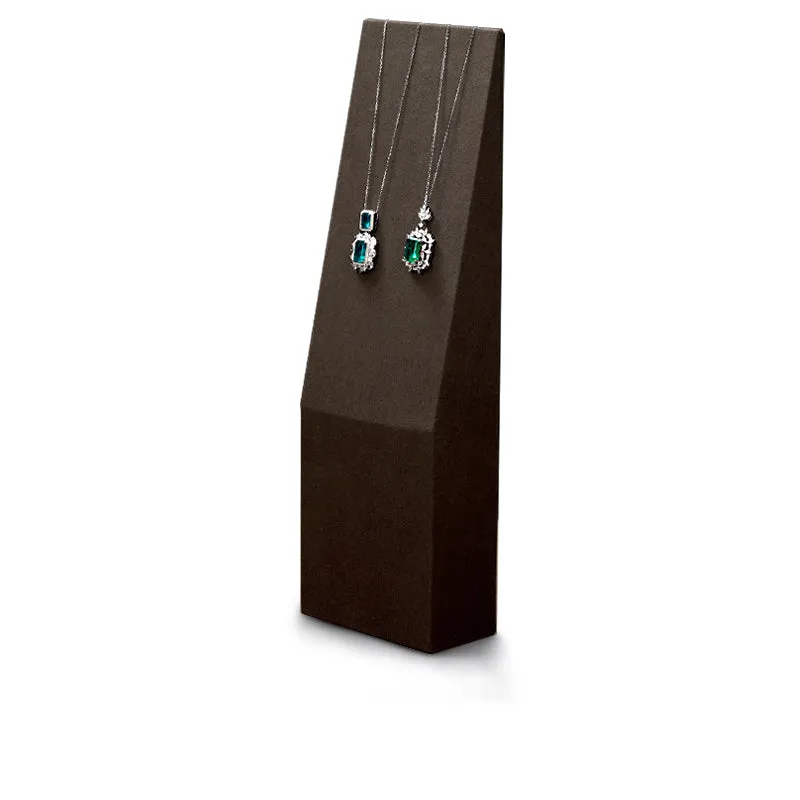 Brown Microfiber Necklace Ring Holder Jewelry Display Set TT128