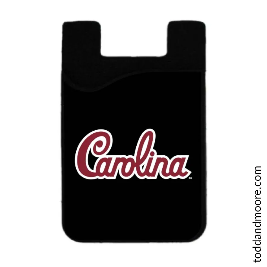 Carolina Script Cell Phone Wallet Black