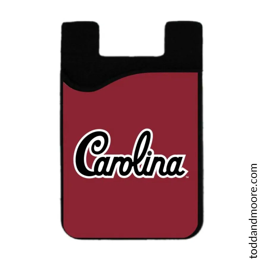 Carolina Script Cell Phone Wallet Garnet