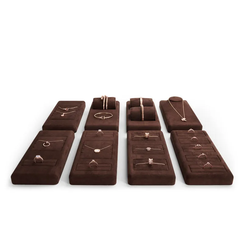 Coffee Microfiber Jewelry Display Set TT071