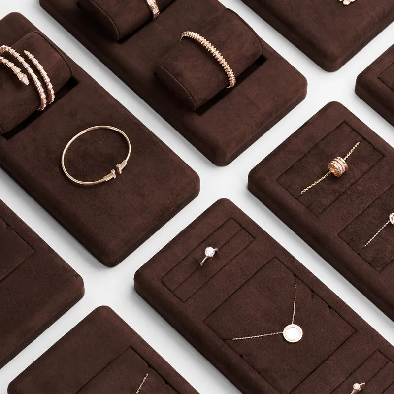 Coffee Microfiber Jewelry Display Set TT071