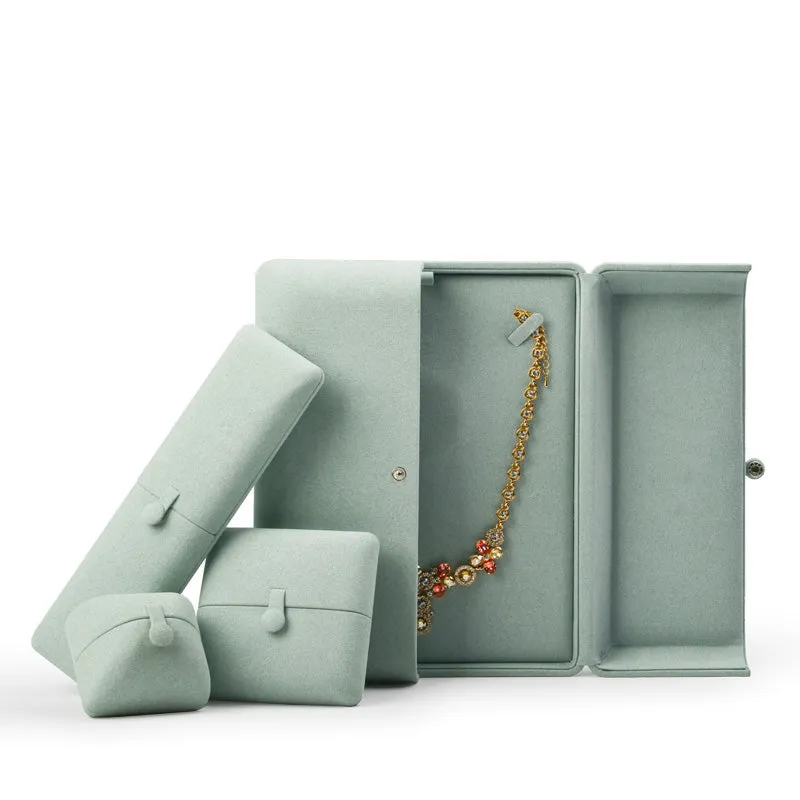 Green Microfiber Ring Gift Box H064