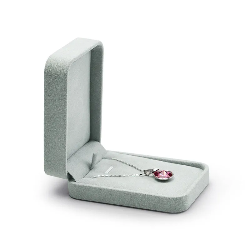 Ice Blue Microfiber Earring Gift Box H060