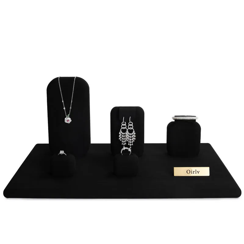 Luxury Black Microfiber Jewlery Display Set TT083