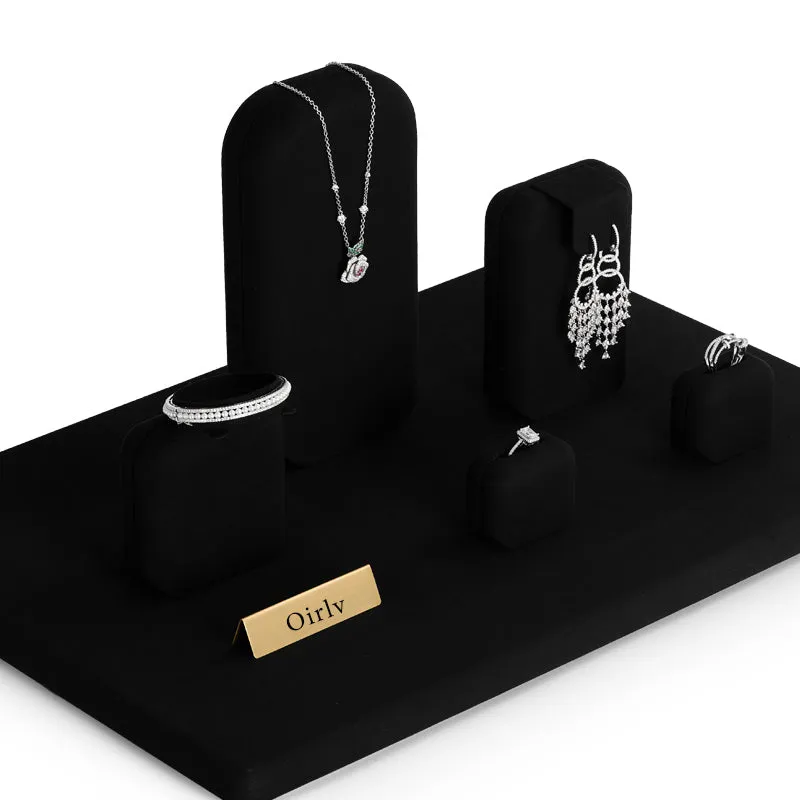 Luxury Black Microfiber Jewlery Display Set TT083