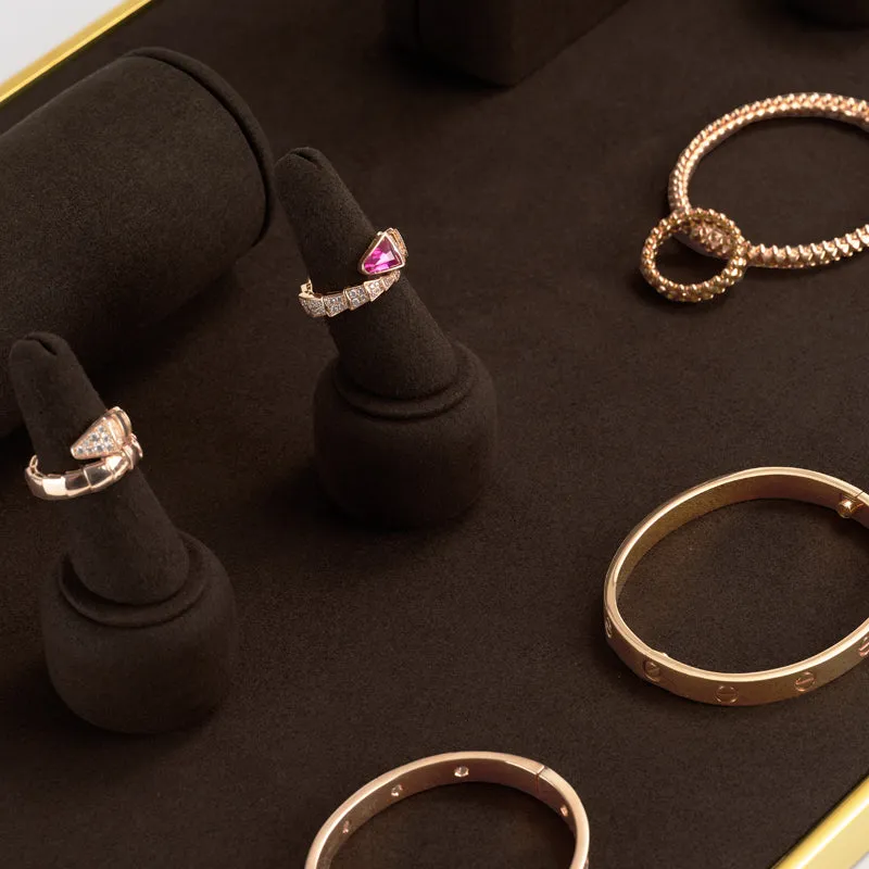 Luxury Coffee Metal Jewelry Display Set TT095