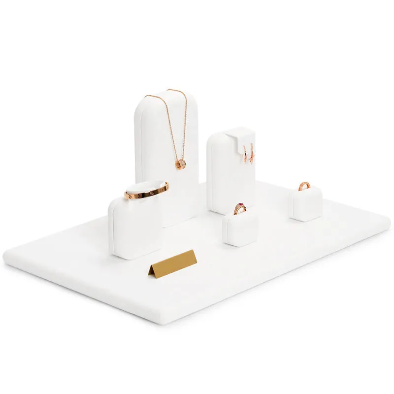 Luxury White Microfiber Jewlery Display Set TT082