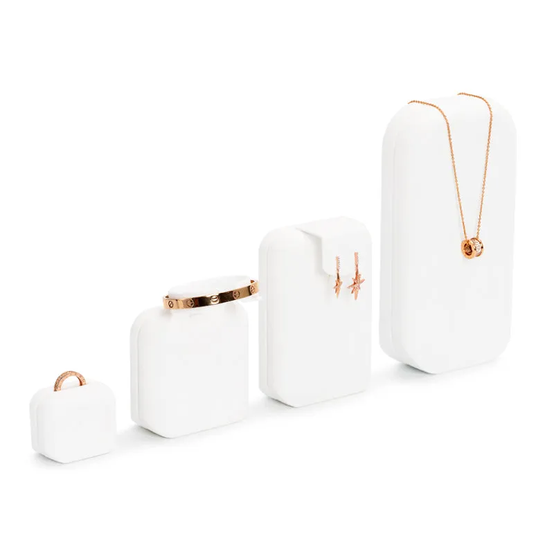 Luxury White Microfiber Jewlery Display Set TT082
