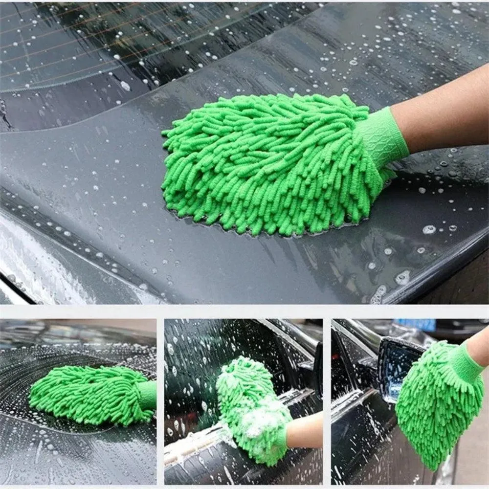 Microfiber Auto Washandschoen | Ultra Absorberend & Krastvrij