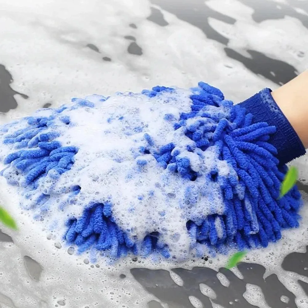 Microfiber Auto Washandschoen | Ultra Absorberend & Krastvrij