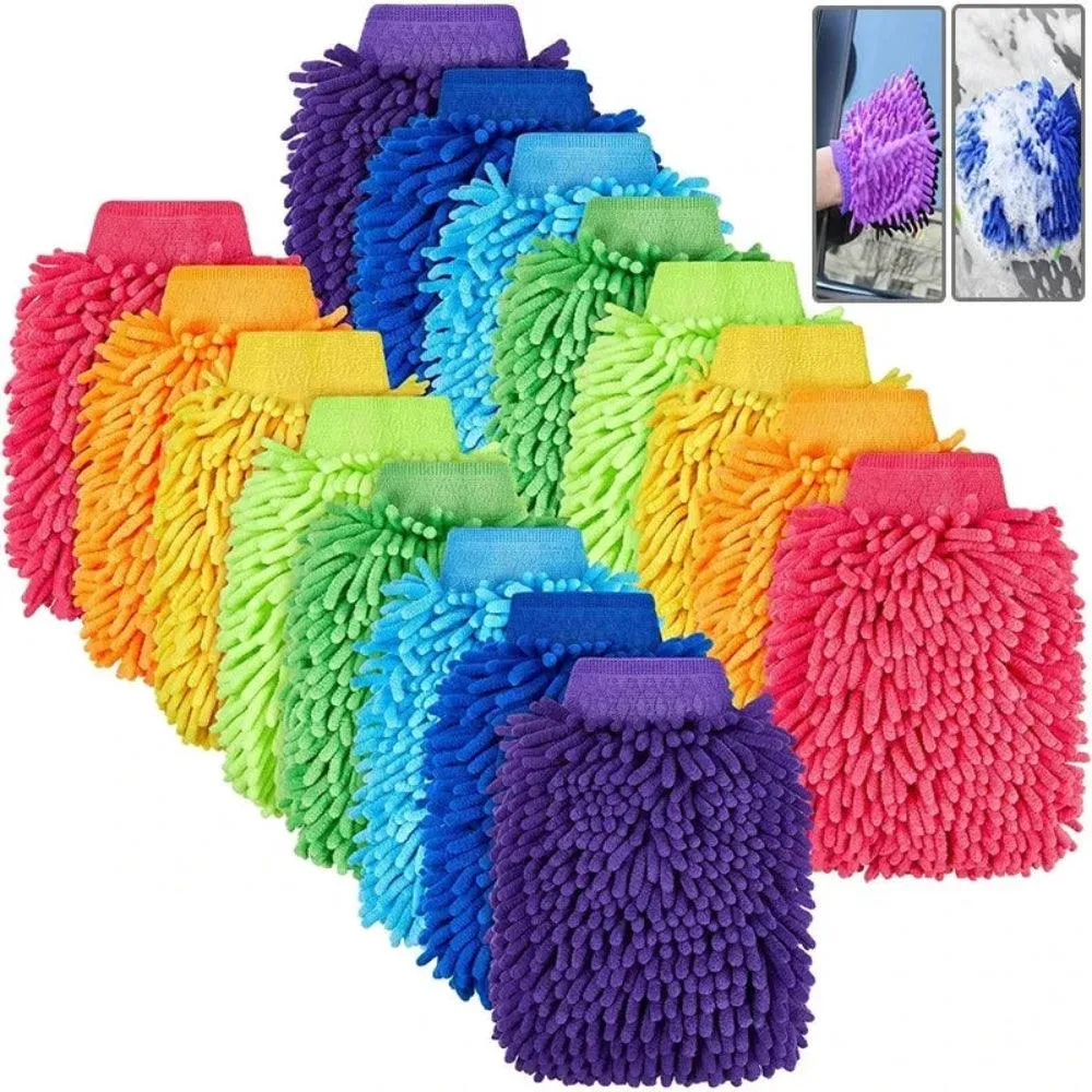 Microfiber Auto Washandschoen | Ultra Absorberend & Krastvrij