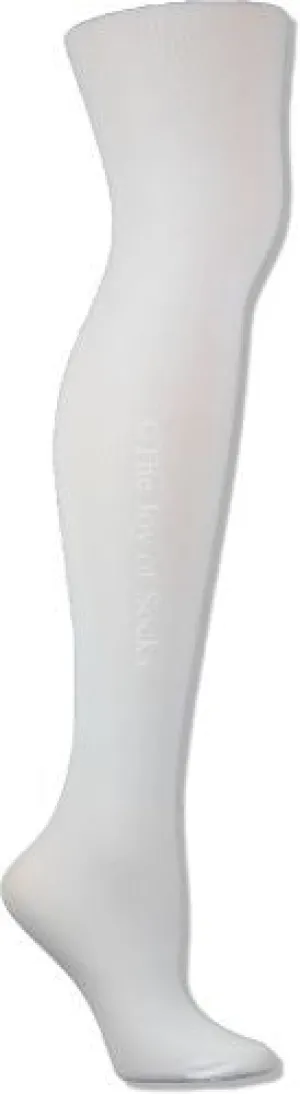 Microfiber Opaque White Tights