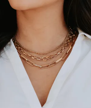 Multi Layer Paperclip Necklace