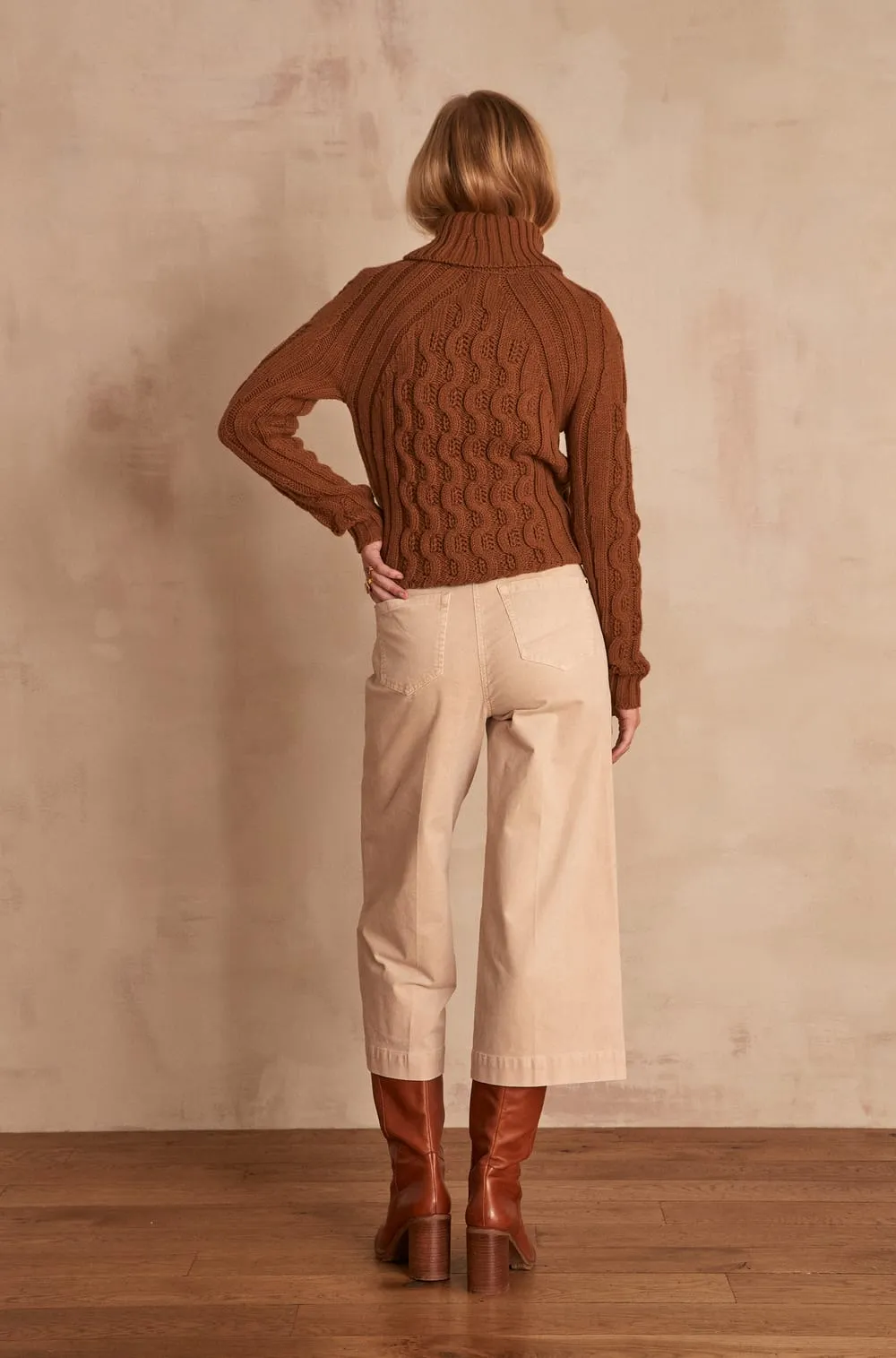 ODYSSEE BEIGE CORDUROY CULOTTE