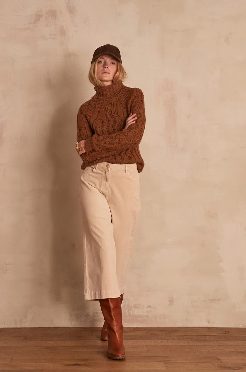 ODYSSEE BEIGE CORDUROY CULOTTE
