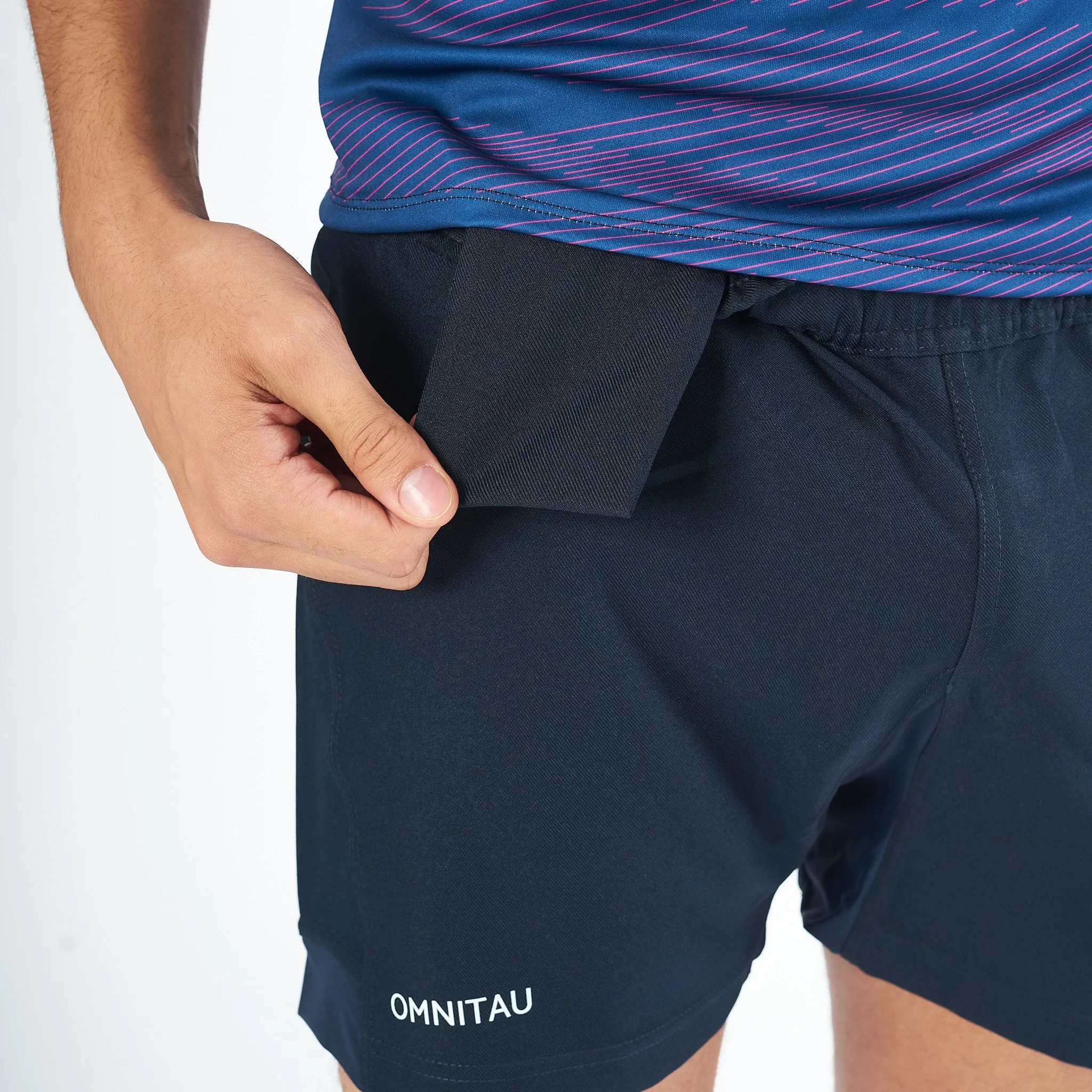 Omnitau Men's Breathable Core Rugby Shorts - Navy