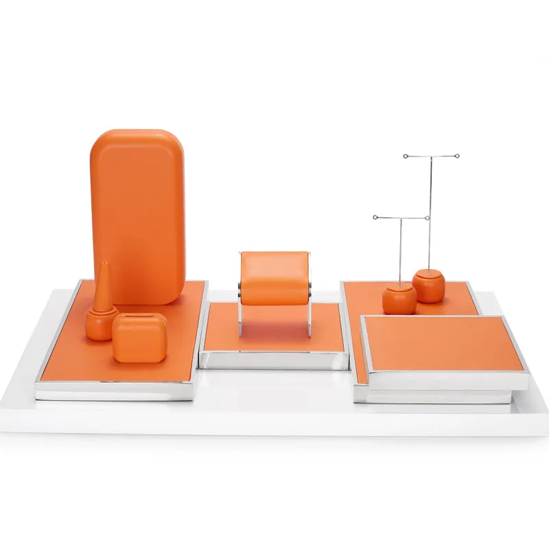 Orange PU Leathe Jewelry Set TT115