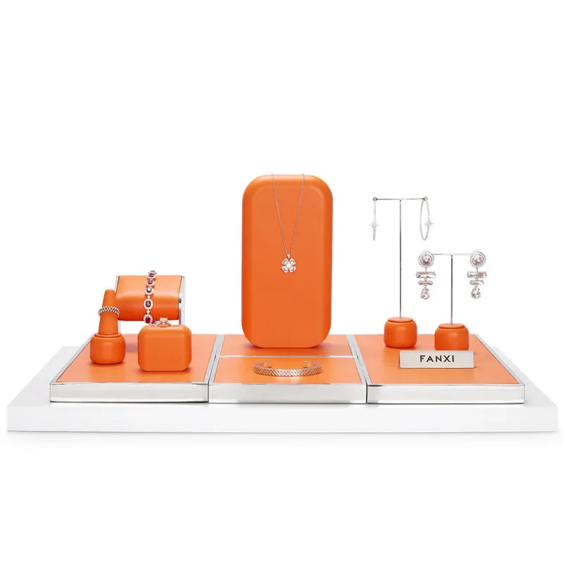 Orange PU Leathe Jewelry Set TT115