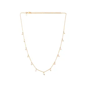 Pearls Galore Pearl Droplets Choker Necklace Gold