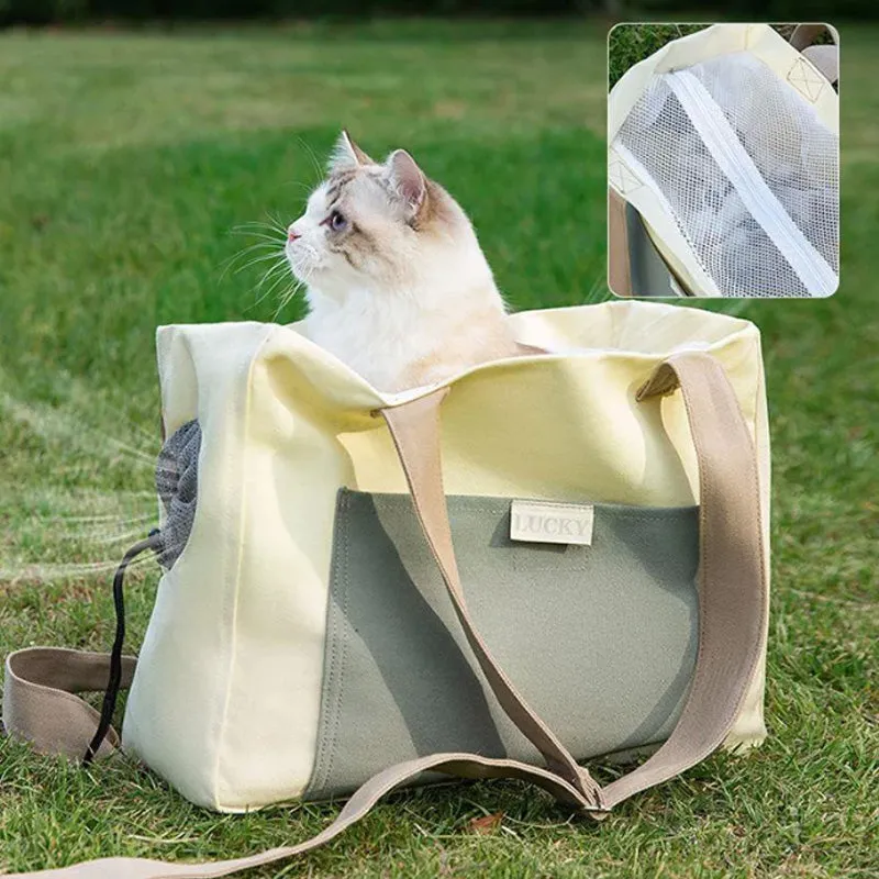 Portable Breathable Pet Canvas Bag