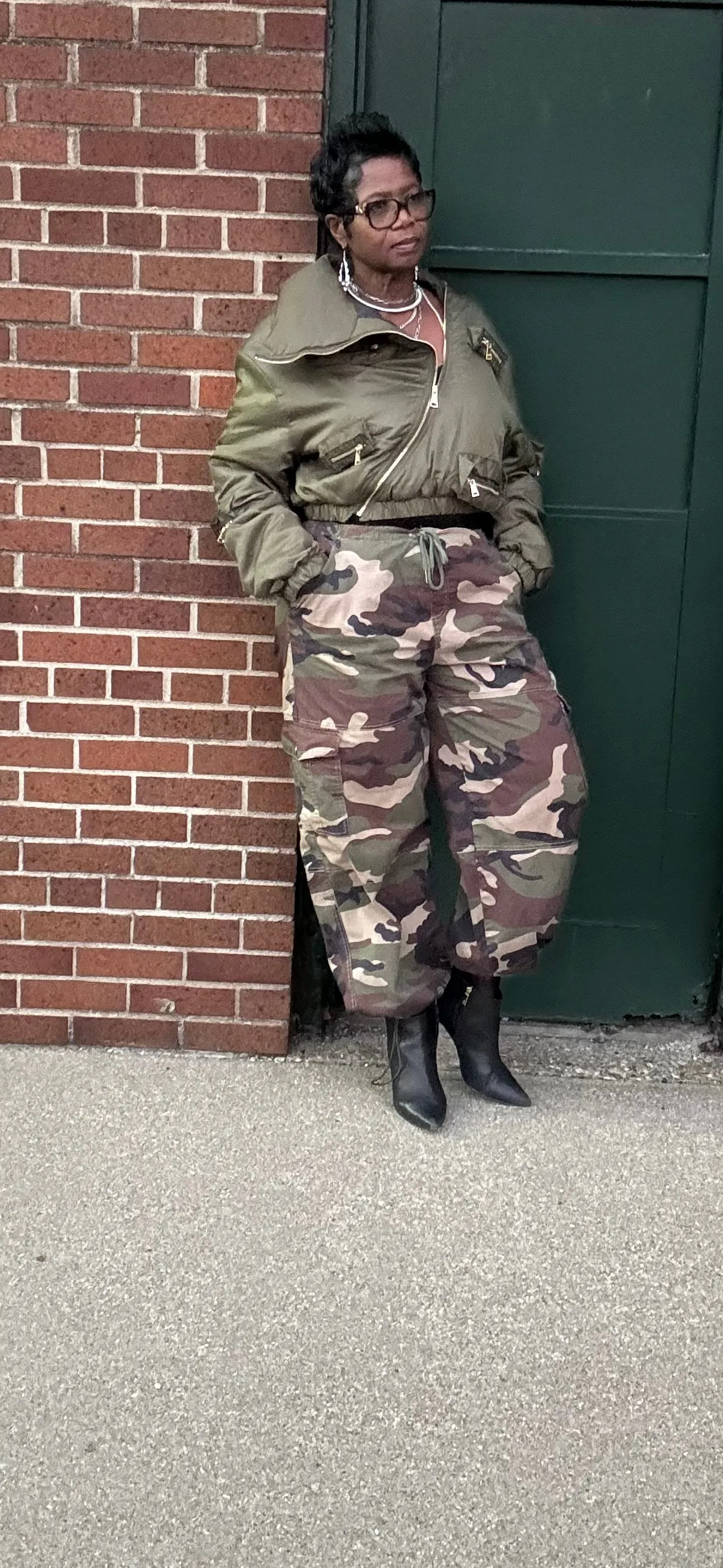 Puffer bling denim jacket