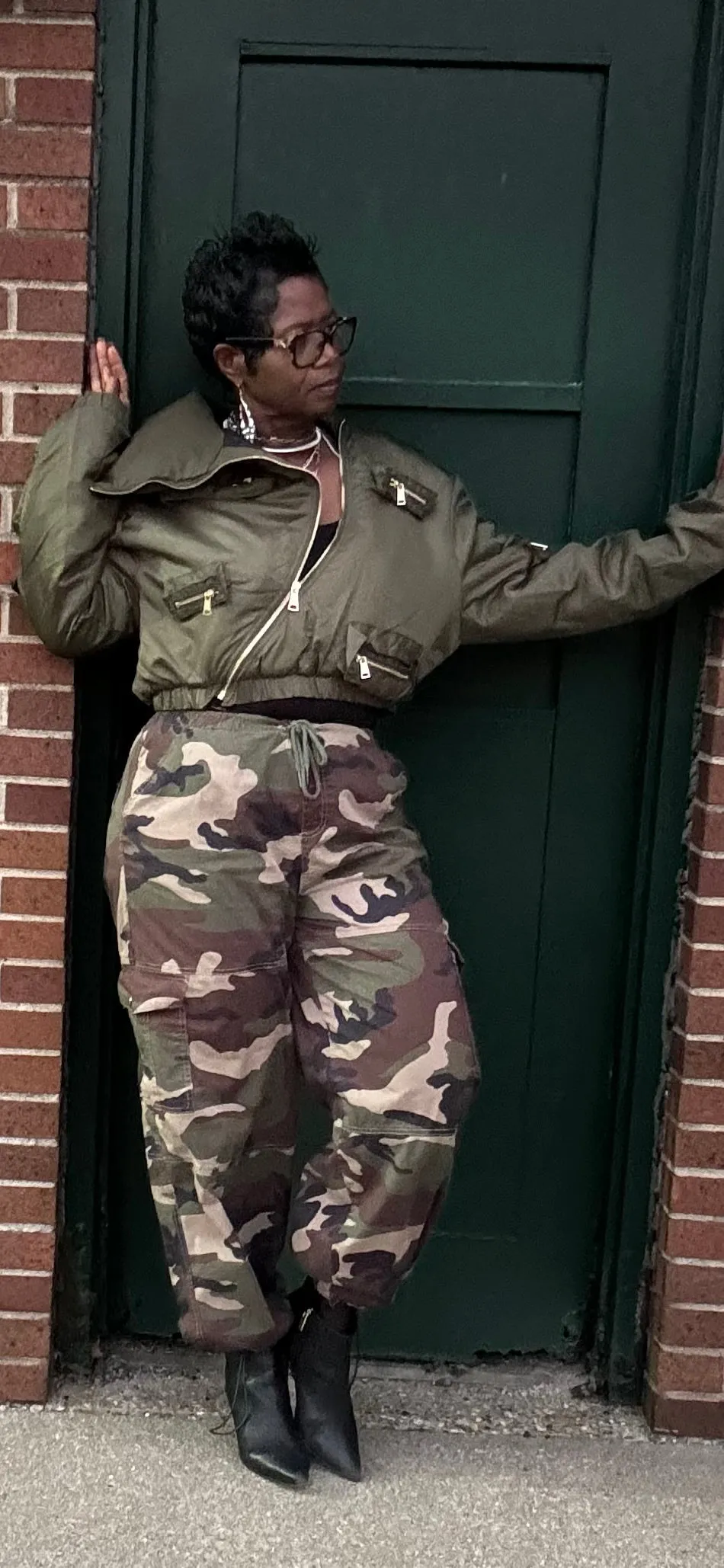 Puffer bling denim jacket