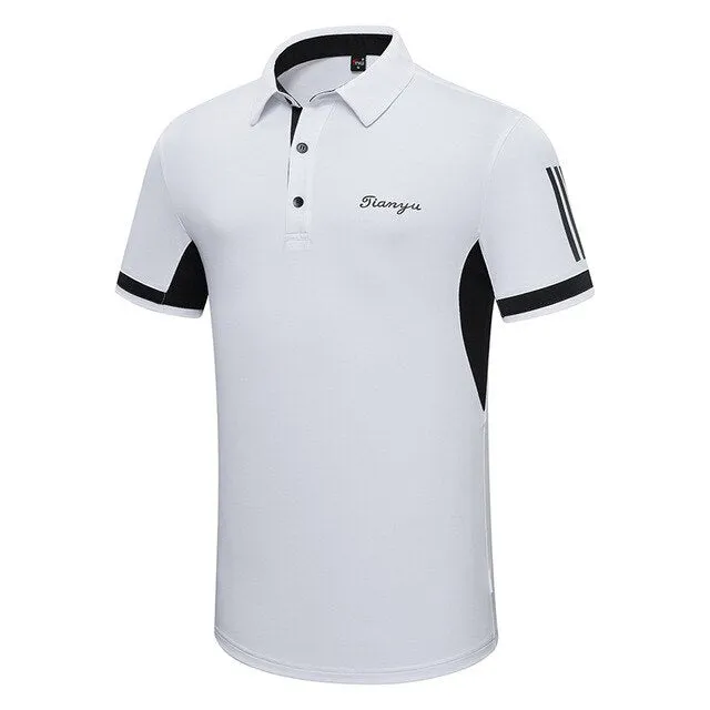 Sports Breathable Turn Down Collar T-Shirt